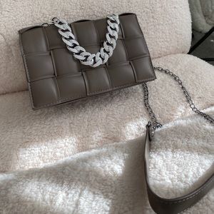 Femni london tape faux leather handbag